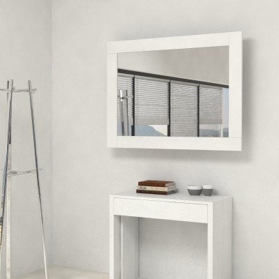 Mirror wooden frame with extensions-rack for console