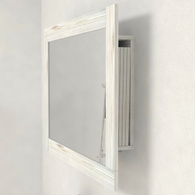 Mirror wooden frame with extensions-rack for console