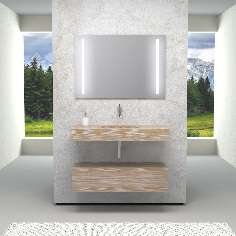 Fuente in legno massello - Mobile completo arredo bagno