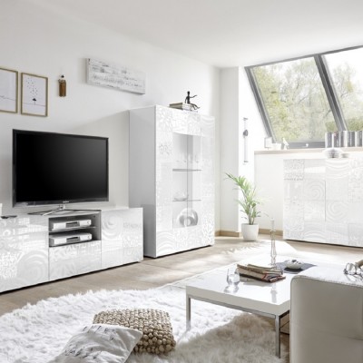 "Takao 3" Complete living room set  - white