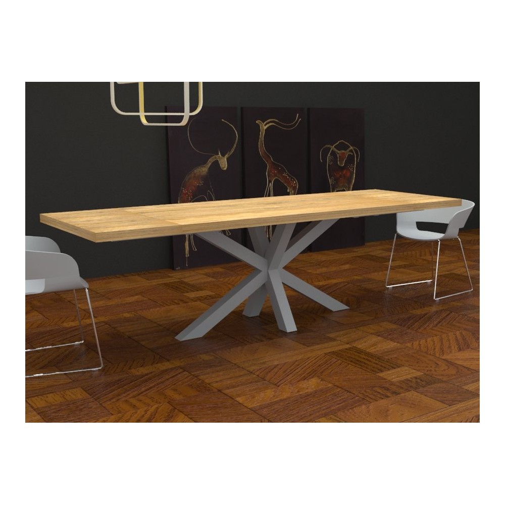 Solid wood Salomone extendable Table