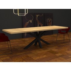 Table de cuisine - Table extensible Salomone en bois massif