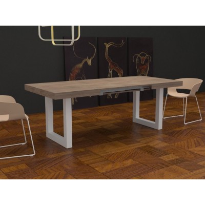 Deryck extendable Table with extensions-rack