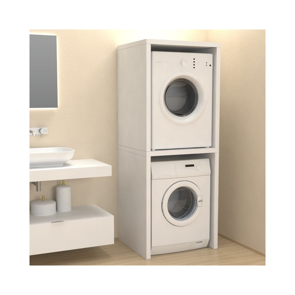 Como - meuble pour machine à laver - 64x183x30cm - rangement