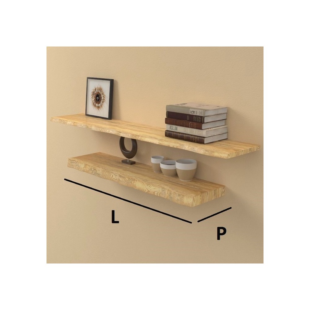 Solid wood customized shelves irregular edge