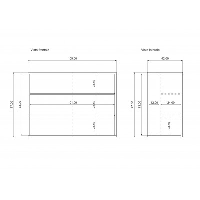 Consolle extensions-rack storage unit with doors