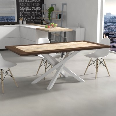 Polinesia Table with bicolored top