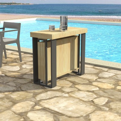 Outdoor Extensible console Urano with extensions-rack