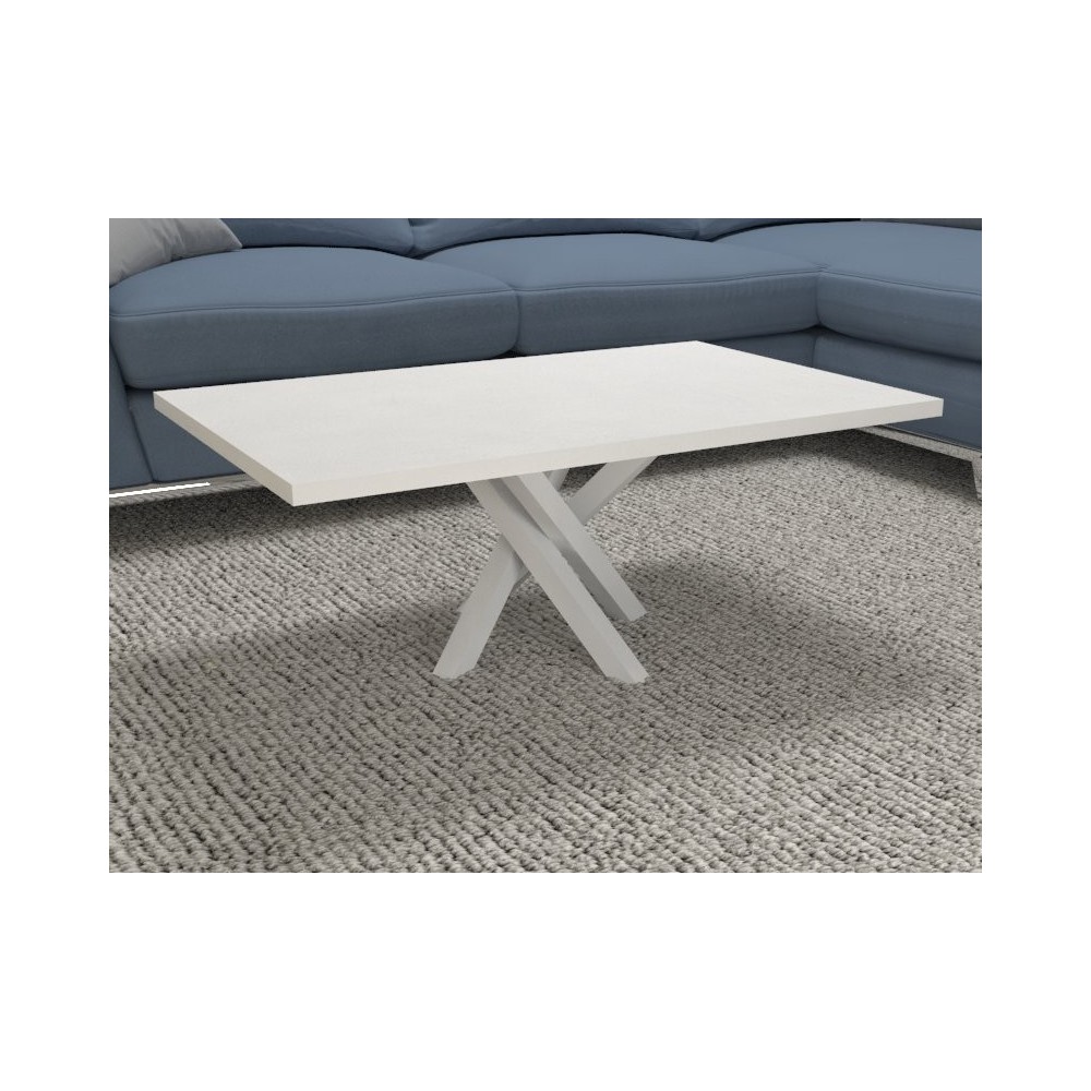 Polinesia Coffee Table for living room white structure