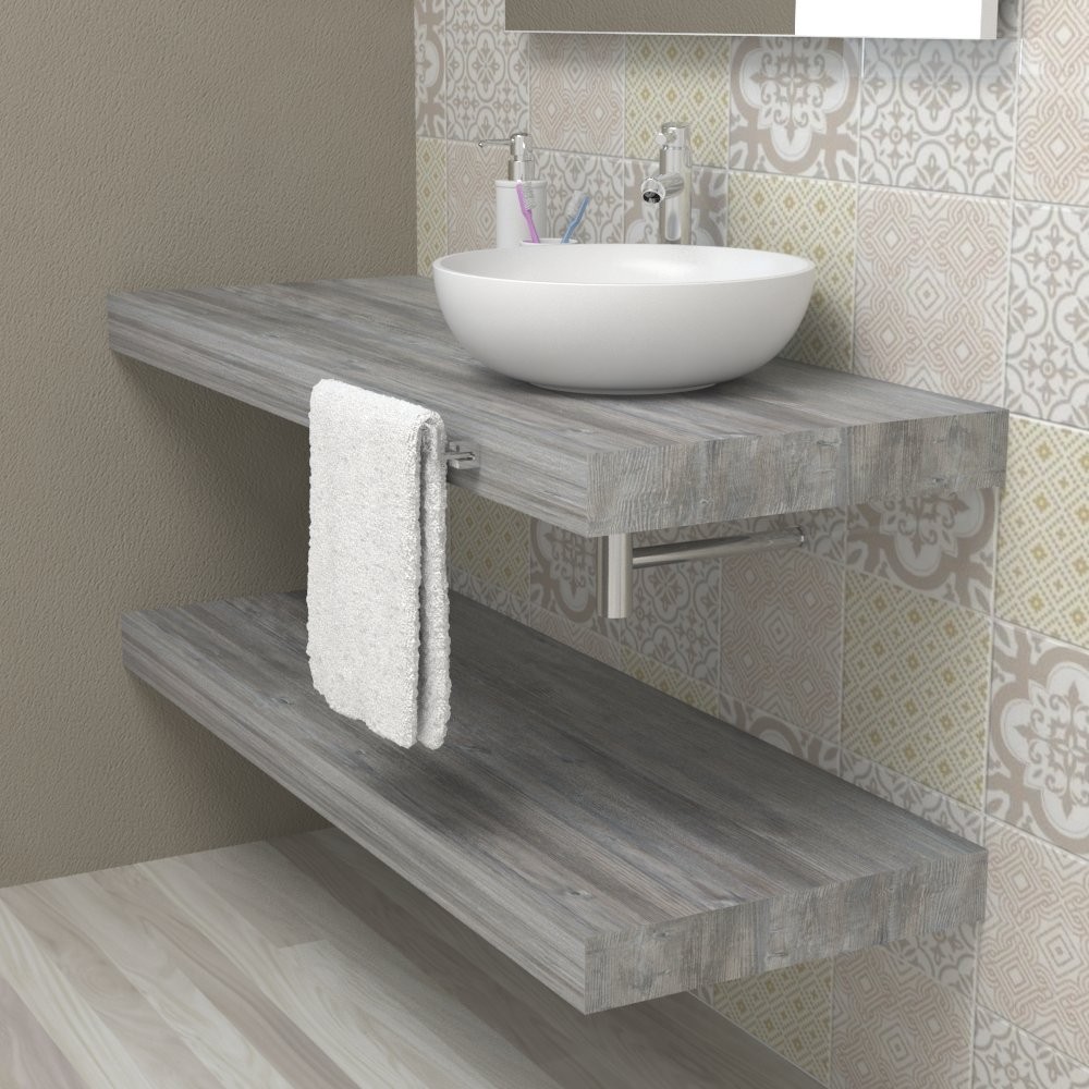 Wash basin shelf - Grey Jackson Pine