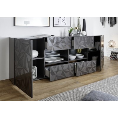 "Exagon" 241 cm with drawers sideboard - white