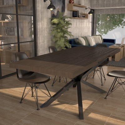 Hawaii extendable Table with extensions-rack