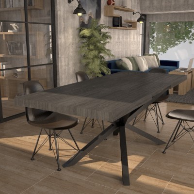Hawaii extendable Table with extensions-rack