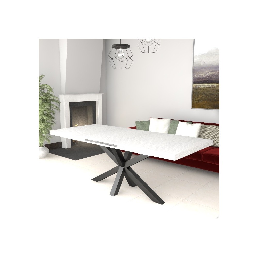 Salomone extendable Table with extensions-rack
