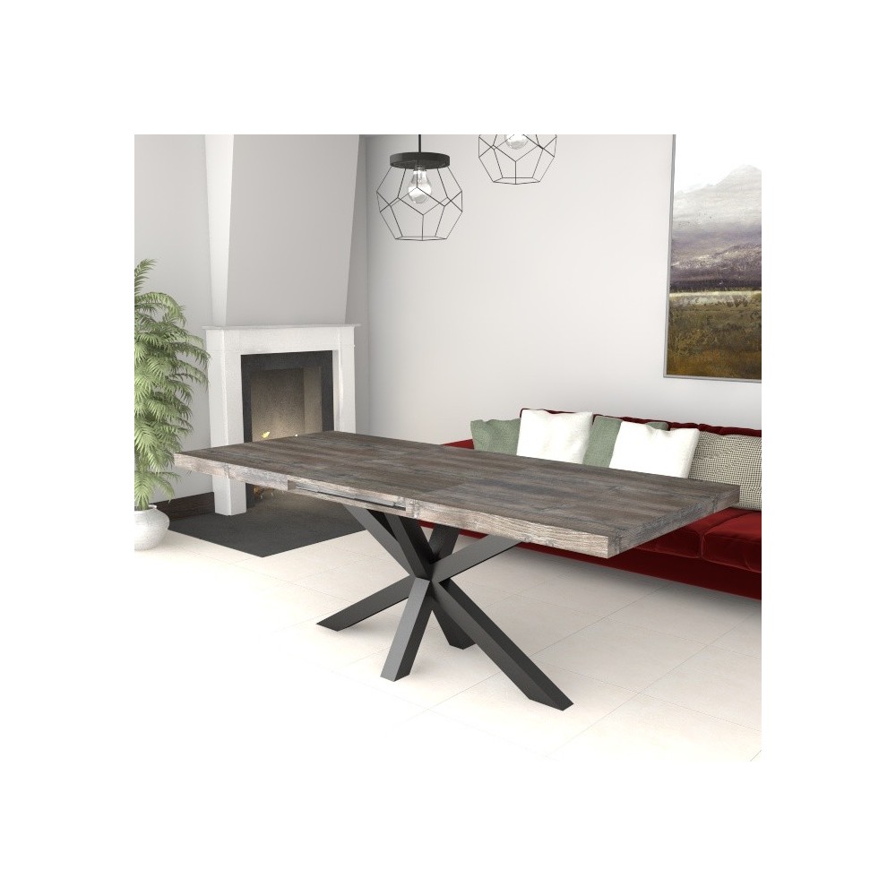 Salomone extendable Table with extensions-rack