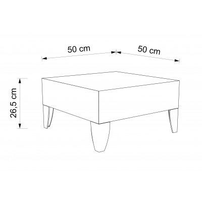 Tavolino da salotto Milton 50x50 cm