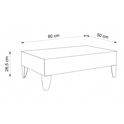 Table basse Milton 50x50 cm