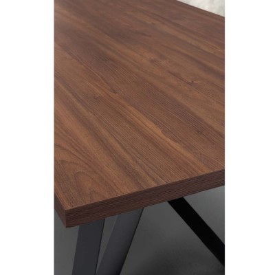 Eurosedia - Axel table fixed structure in laminated canaletto walnut
