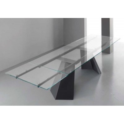 Eurosedia - Pechino table extensible in transparent glass