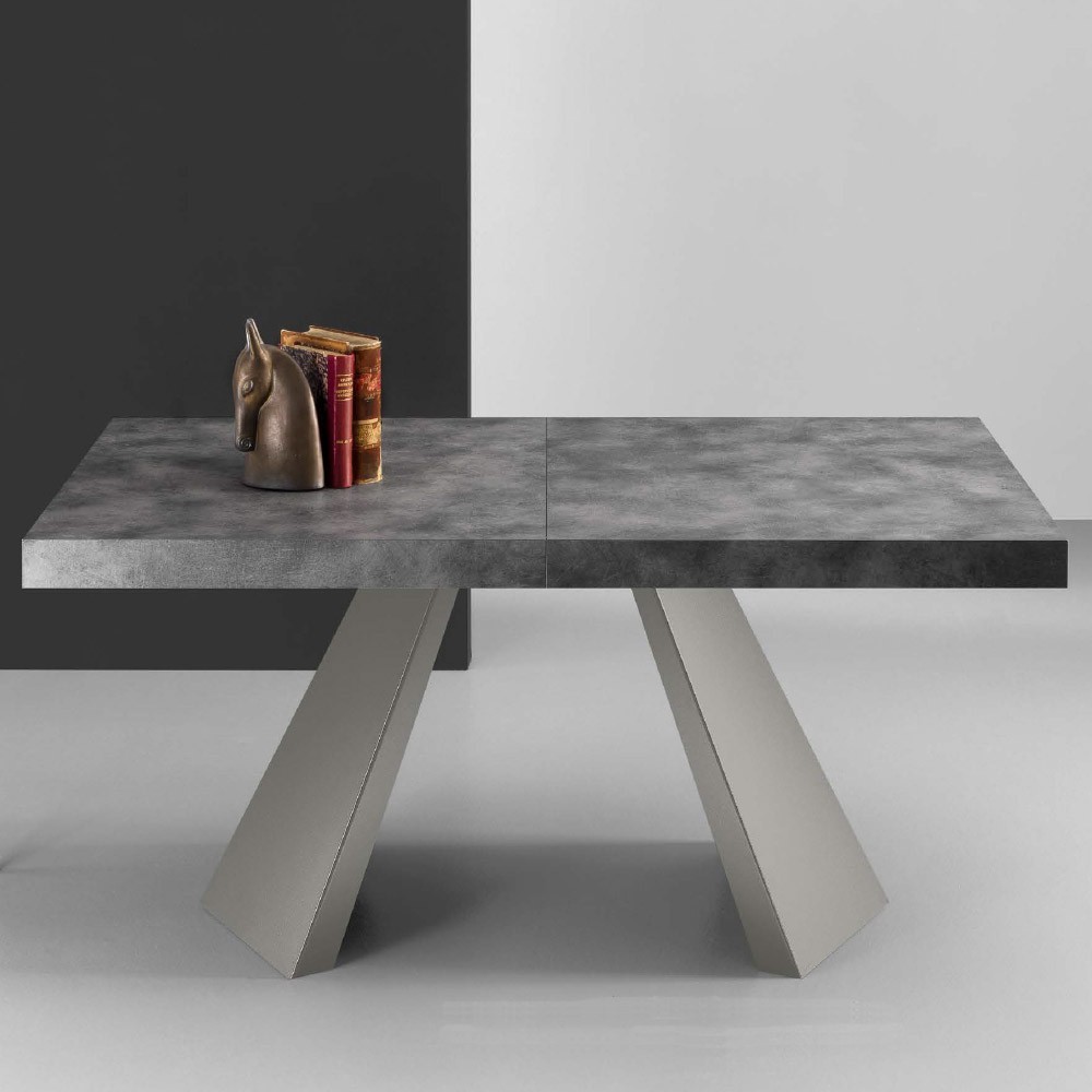 Eurosedia - Pechino table extensible in concrete laminated folding