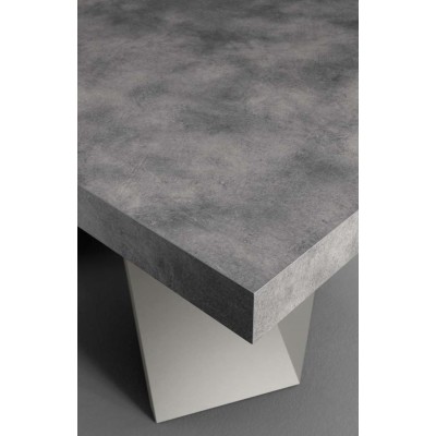 Eurosedia - Tavolo Pechino allungabile in folding laminato cemento
