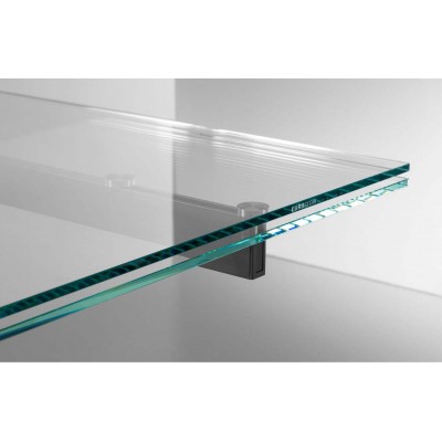 Eurosedia - Table Osaka extensible en trasparent verre