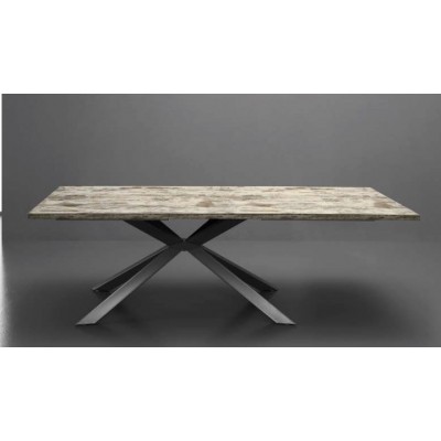 Eurosedia - Table Mikado extensible en bois stratifié vintage