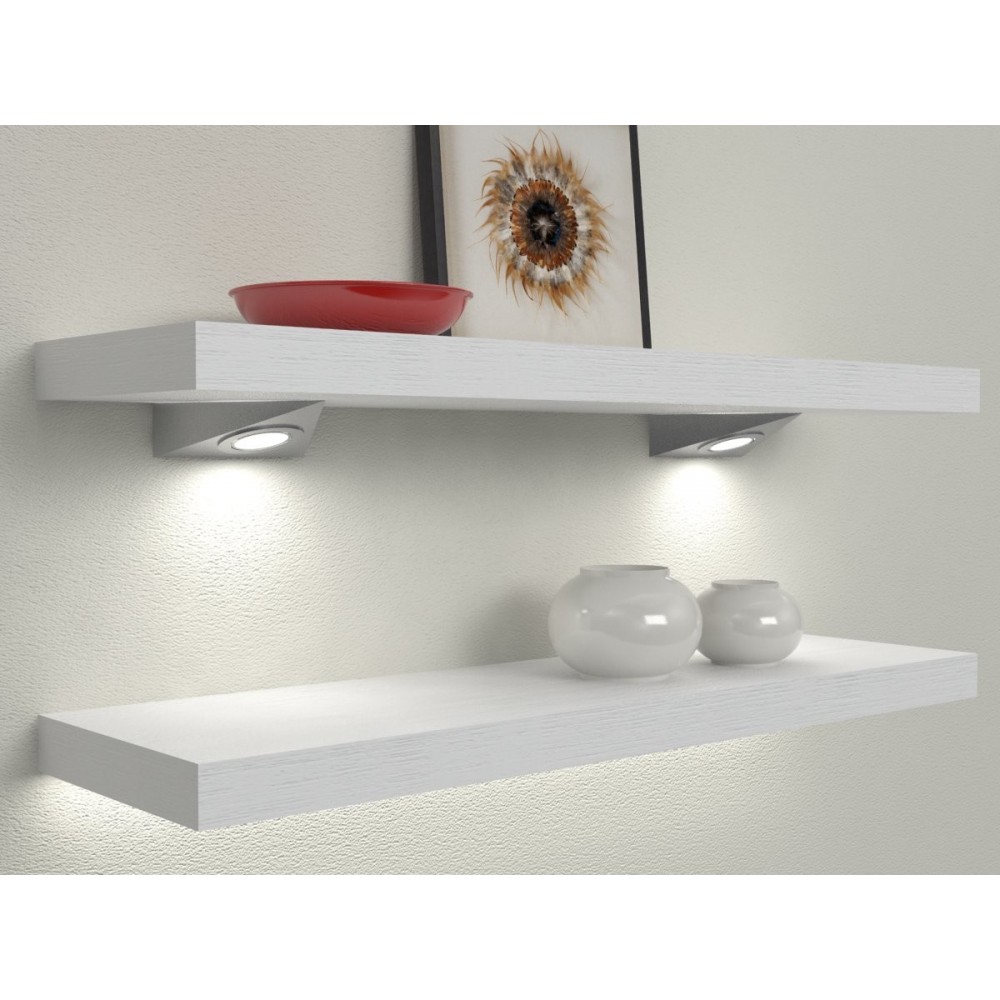 Shelves with spotlights