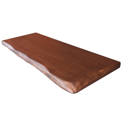 Solid wooden wash basin shelf - irregular edge