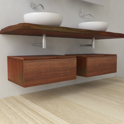 Sequoia - Mobile completo arredo bagno in legno massello