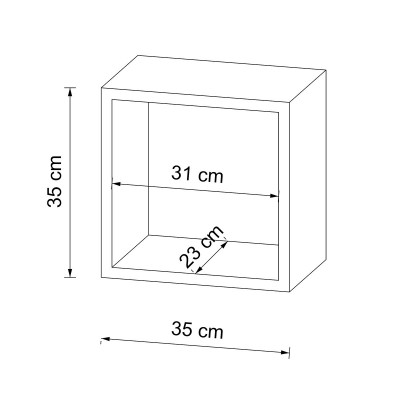 Etagere cube eipasseur 2 cm